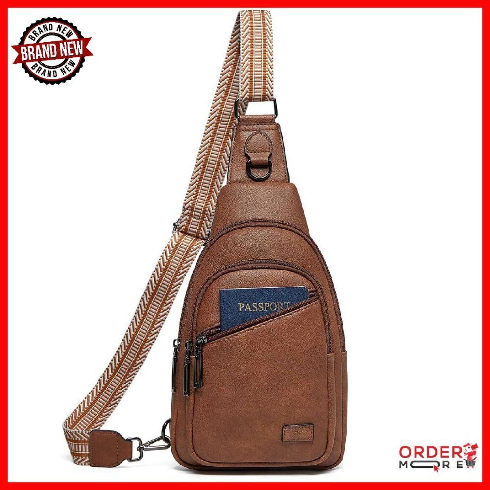 7L Sling Bag Crossbody Fanny Pack Travel Shoulder Bag Multi-Pocket